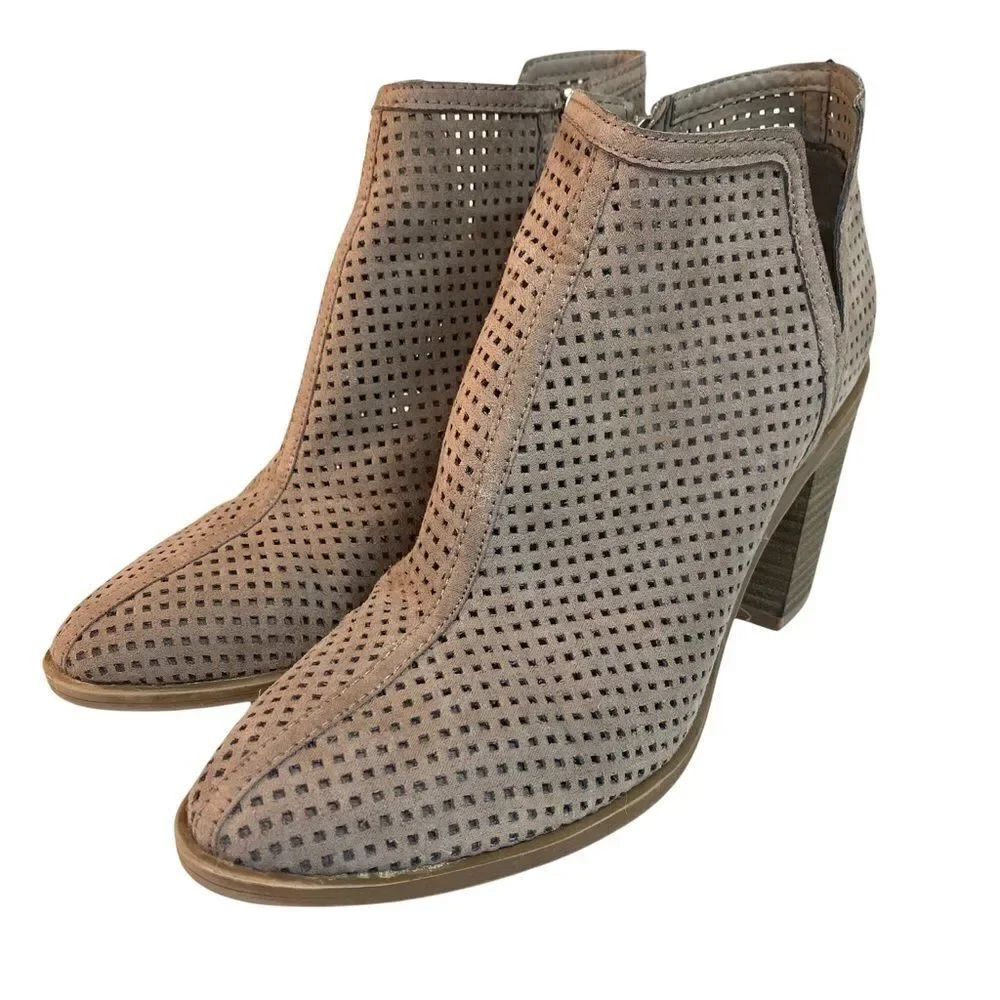 DOLCE VITA JANIE Perforated Beige Bootie